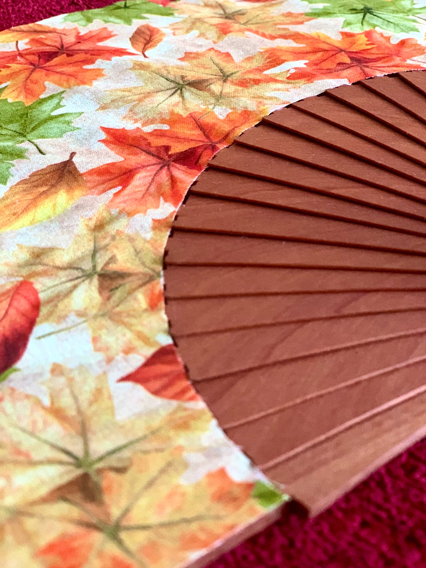 Abanico hojas naranjas