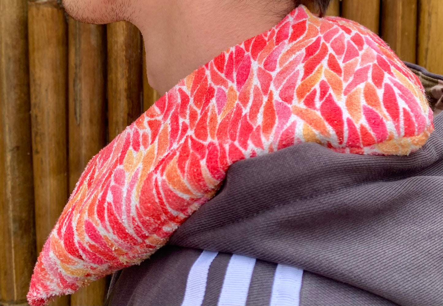 Saco térmico cuello rosa naranja