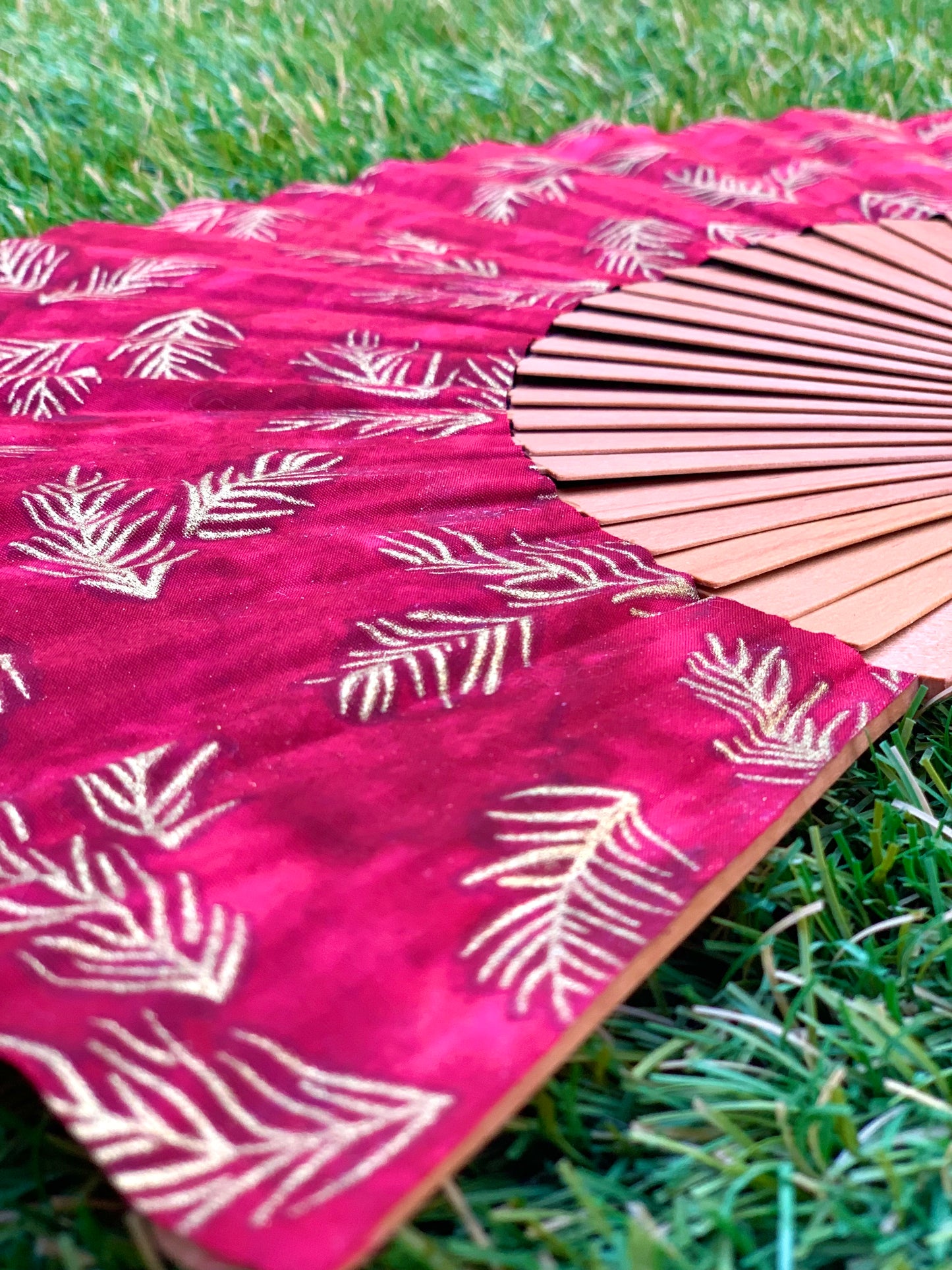 Abanico ramas doradas