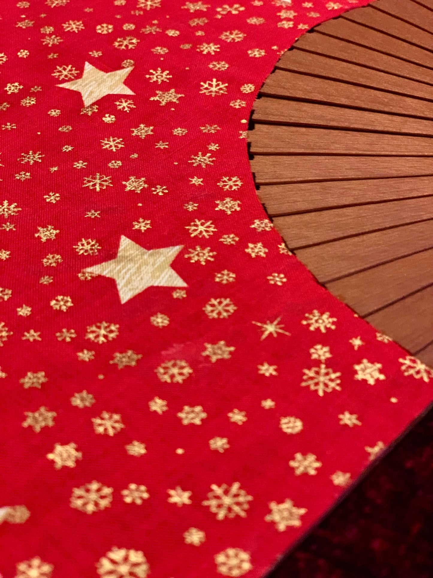 Abanico Navidad estrellas doradas
