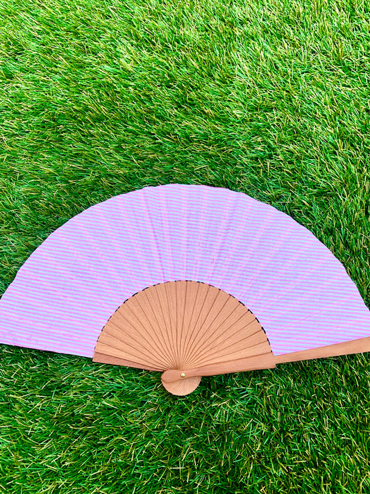 Abanico rayas rosas
