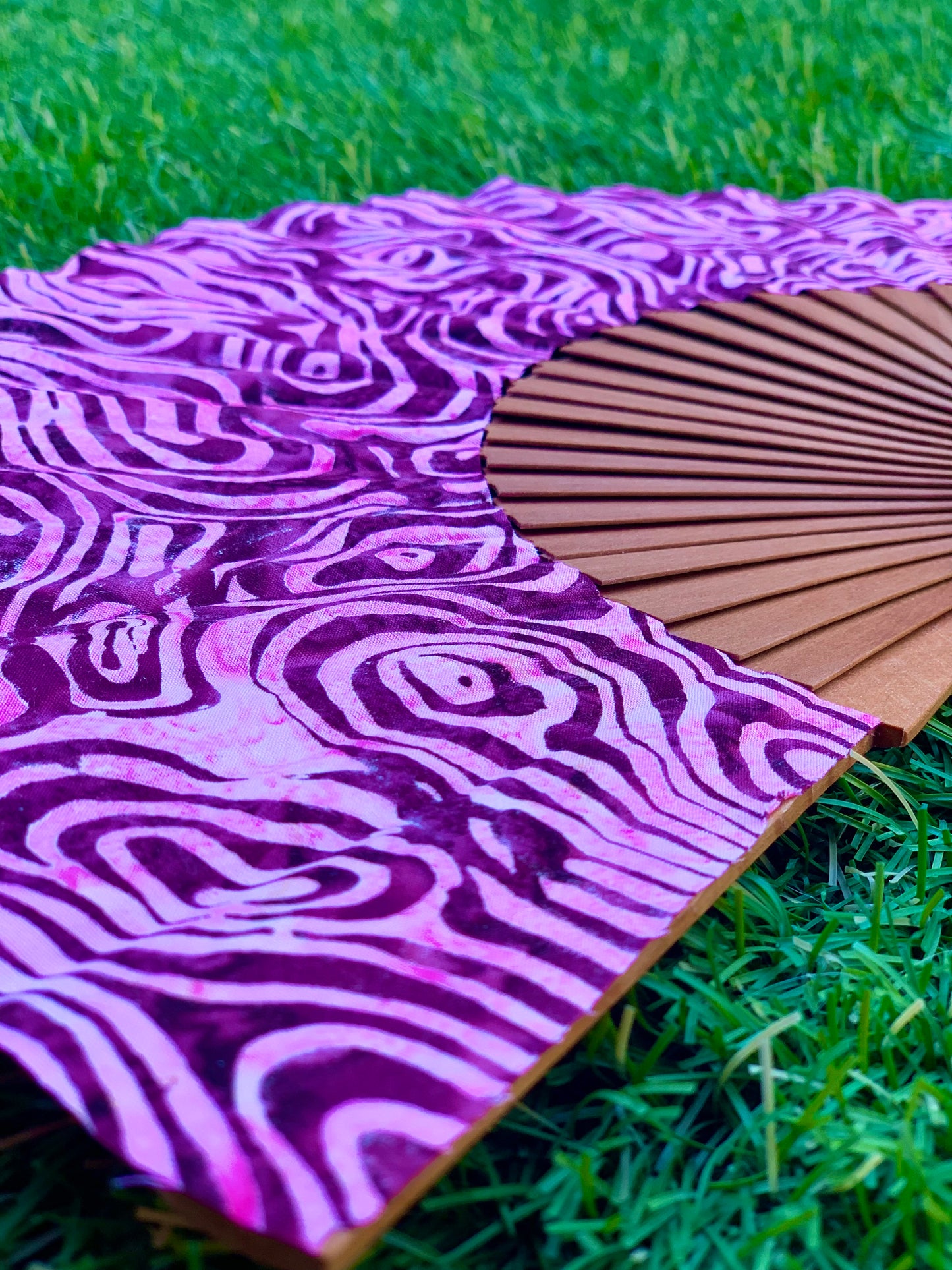 Abanico animal print rosa