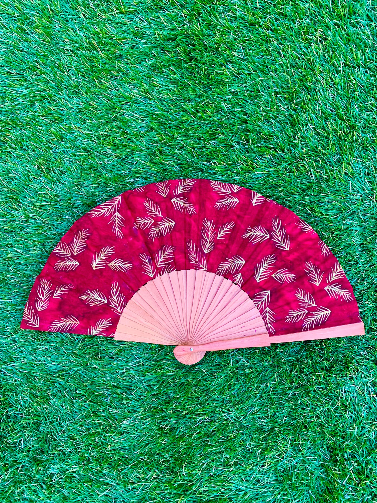 Abanico ramas doradas