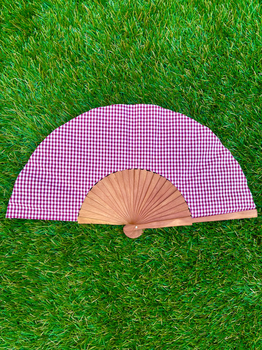 Abanico vichy rojo