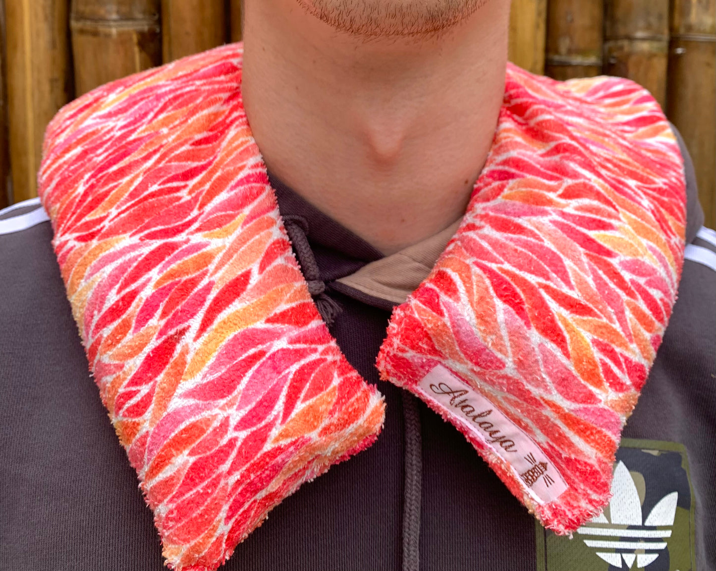 Saco térmico cuello rosa naranja