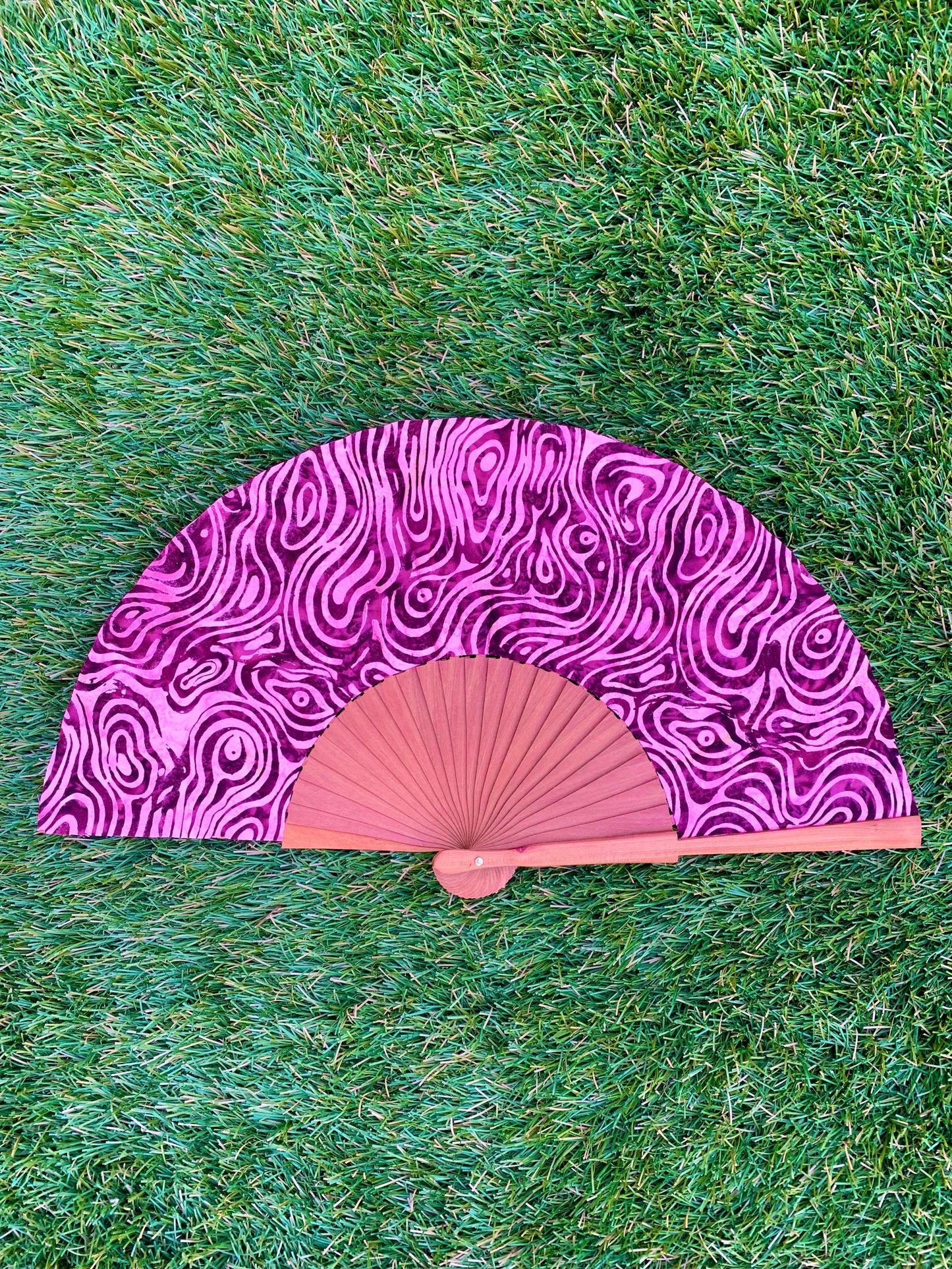 Abanico animal print rosa