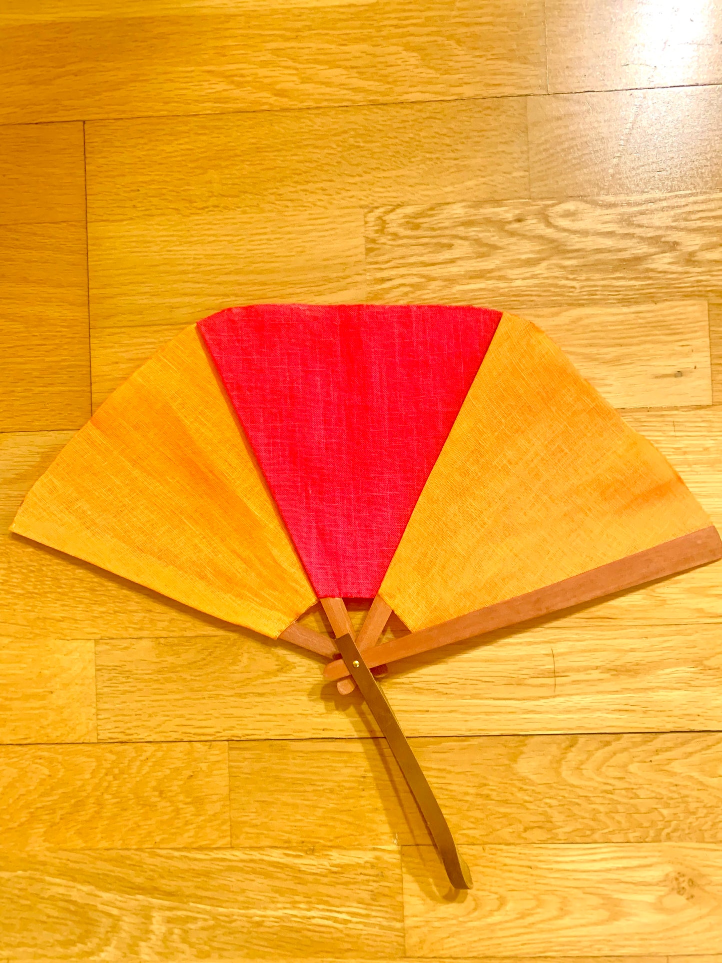 Abanico vela lino rosa y naranja