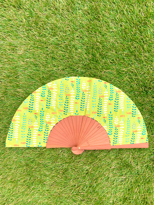 Abanico verde con algas