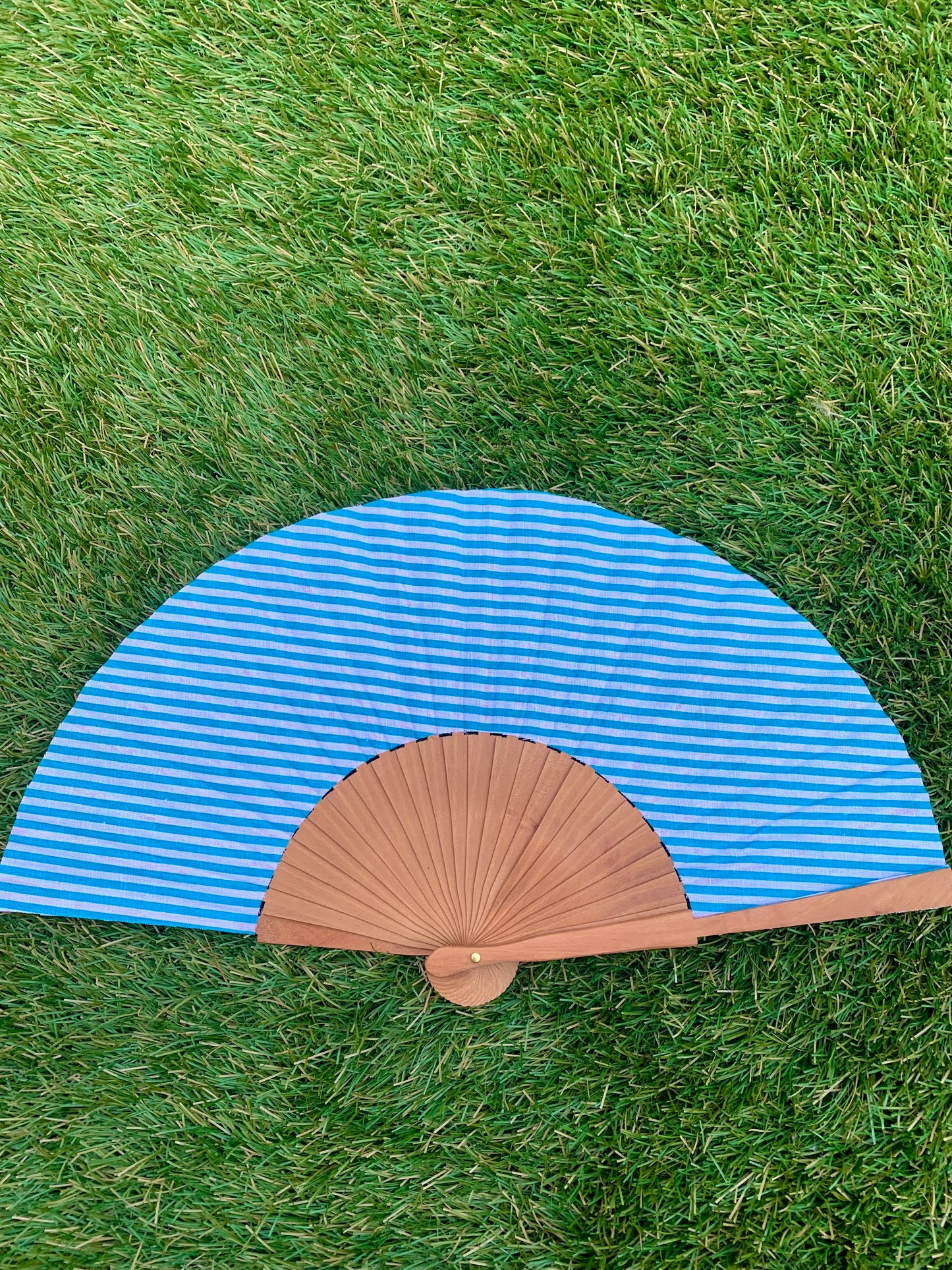 Abanico rayas azul