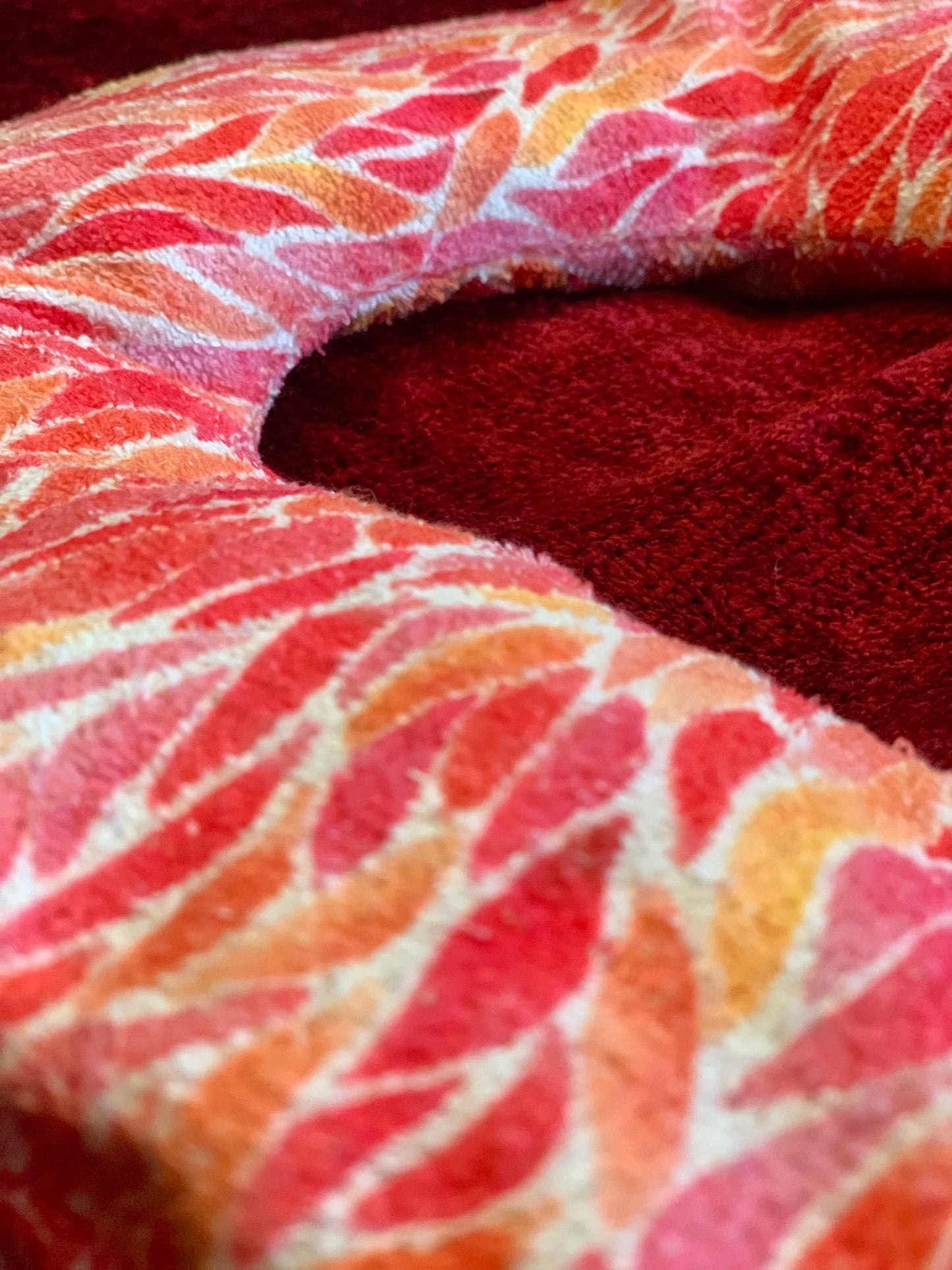 Saco térmico cuello rosa naranja