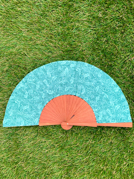 Abanico Navidad turquesa
