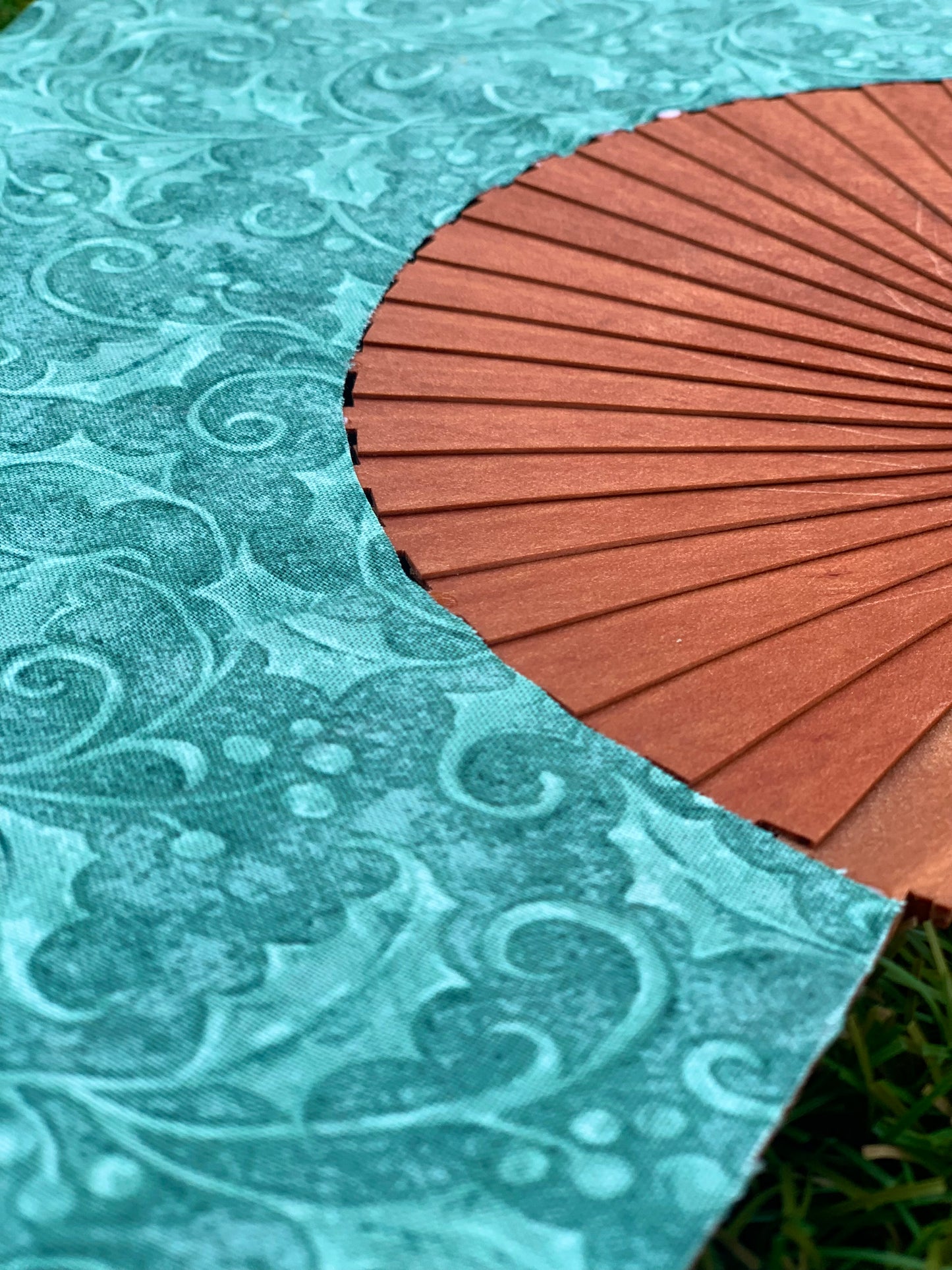 Abanico Navidad turquesa