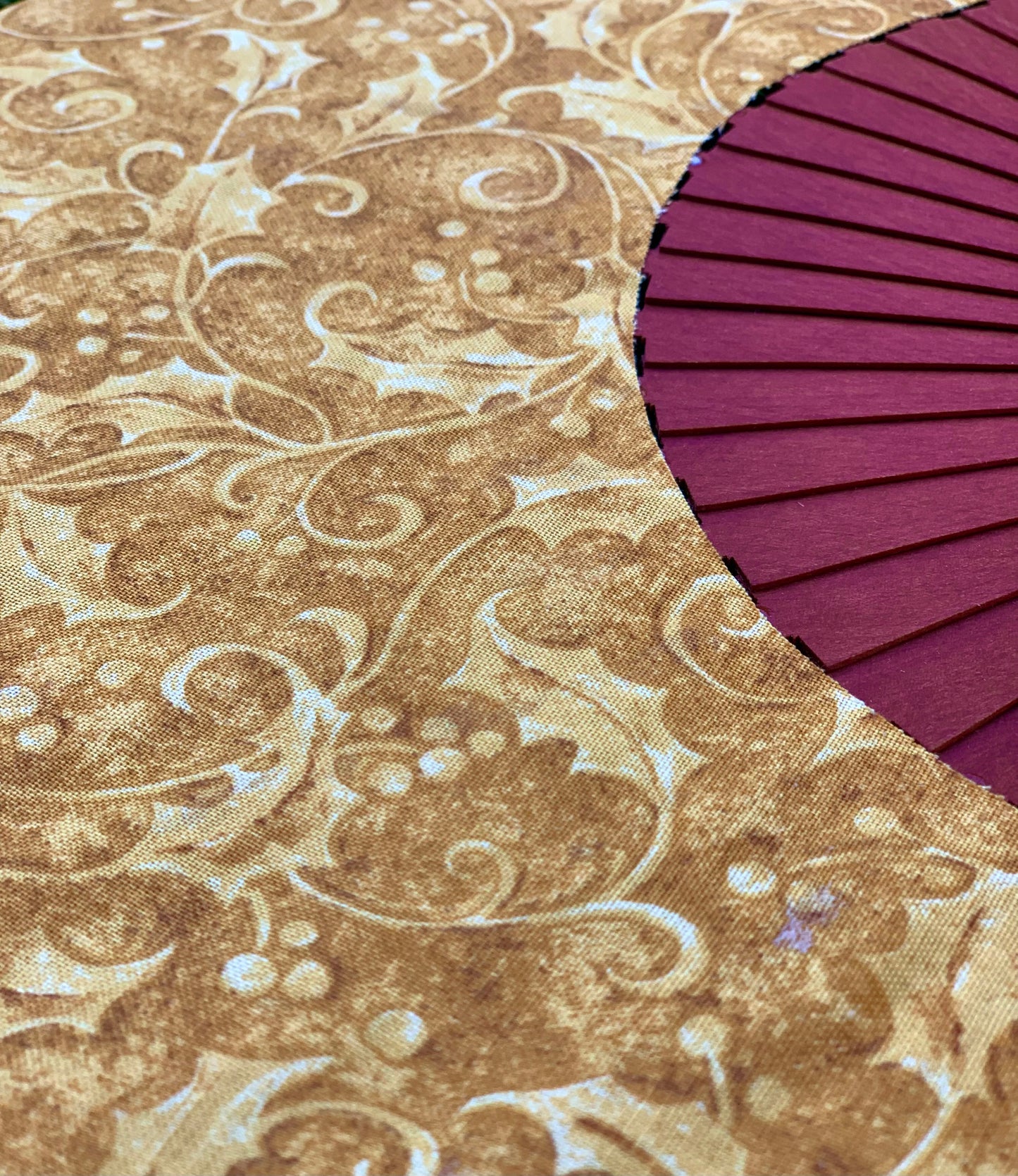 Abanico Navidad dorado